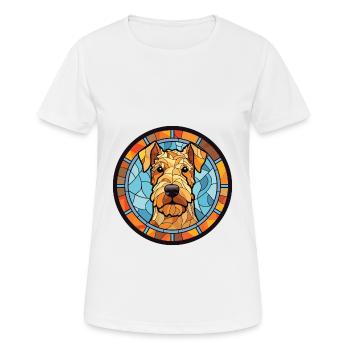 Lakeland Terrier chien race aquarelle Illustration - T-shirt respirant Femme - blanc - Devant - AI Model Female 172 dark (172cm)