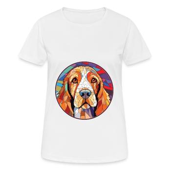 Petits Bassets Griffons Vendeen Hund Aquarell - Frauen T-Shirt atmungsaktiv - Weiß - Vorne - AI Model Female 172 dark (172cm)