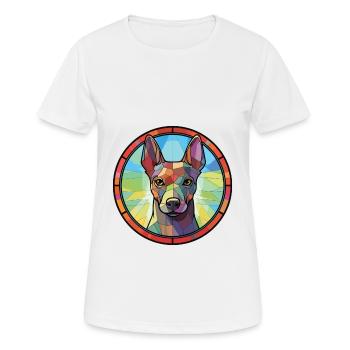 Xoloitzcuintli race de chien aquarelle illustration - T-shirt respirant Femme - blanc - Devant - AI Model Female 172 dark (172cm)