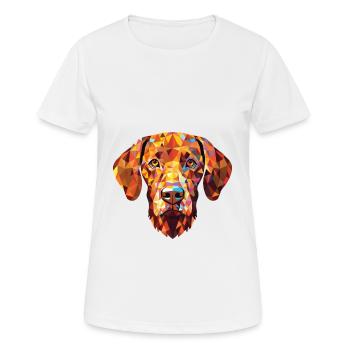 Deutsch Kurzhaar Hund Rasse Aquarell - Frauen T-Shirt atmungsaktiv - Weiß - Vorne - AI Model Female 172 dark (172cm)