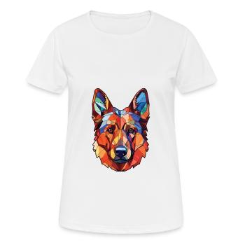 Garafian Shepherd Dog Breed Colorful Watercolor - Women's Breathable T-Shirt - white - Front - AI Model Female 172 dark (172cm)