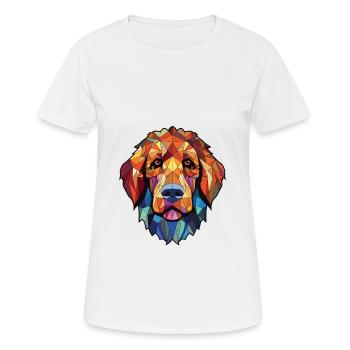 Fauve De Bretagne Dog Breed Colorful Watercolor - Women's Breathable T-Shirt - white - Front - AI Model Female 172 dark (172cm)