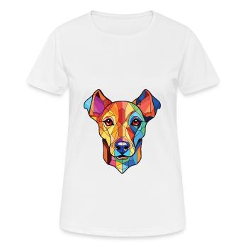 Drever chien race coloré aquarelle Illustration - T-shirt respirant Femme - blanc - Devant - AI Model Female 172 dark (172cm)