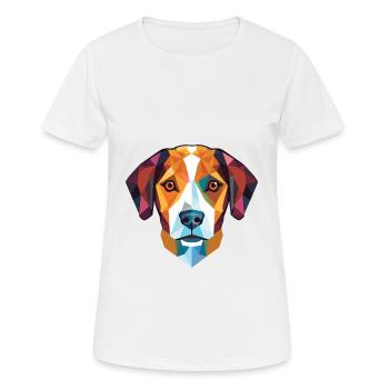 Danois suédois chien race chien aquarelle verre - T-shirt respirant Femme - blanc - Devant - AI Model Female 172 dark (172cm)