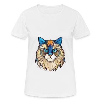 Ragdoll Cat Breed Illustration aquarelle colorée - T-shirt respirant Femme - blanc - Devant - AI Model Female 172 dark (172cm)