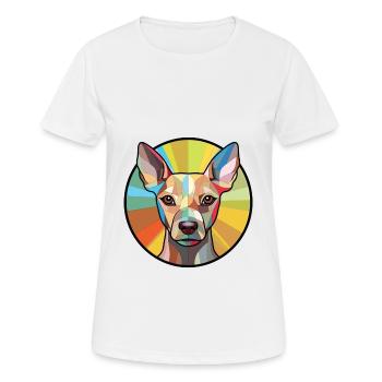 American Terrier sans poils chien race aquarelle - T-shirt respirant Femme - blanc - Devant - AI Model Female 172 dark (172cm)