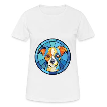 Bleu de Gascogne Petit Dog Rasse Aquarellglas - Frauen T-Shirt atmungsaktiv - Weiß - Vorne - AI Model Female 172 dark (172cm)