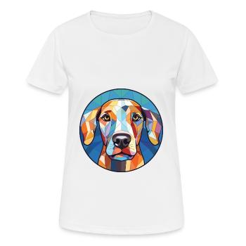 Braque Francais Dog Breed Watercolor Illustration - Women's Breathable T-Shirt - white - Front - AI Model Female 172 dark (172cm)