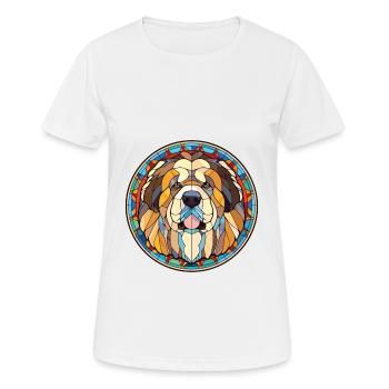 Caucasian Shepherd Dog Breed Colorful Watercolor - Women's Breathable T-Shirt - white - Front - AI Model Female 172 dark (172cm)