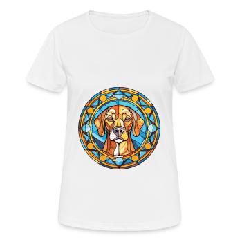 Córdoba Kampfhund Rasse Aquarell Illustration - Frauen T-Shirt atmungsaktiv - Weiß - Vorne - AI Model Female 172 dark (172cm)