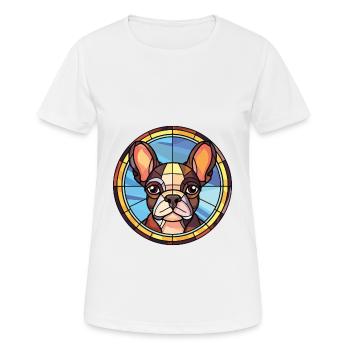 Anglo Français De Petite Venerie Chien Aquarelle - T-shirt respirant Femme - blanc - Devant - AI Model Female 172 dark (172cm)