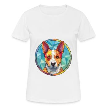 Australischer Stumpy Tail Cattle Dog Rasse Aquarell - Frauen T-Shirt atmungsaktiv - Weiß - Vorne - AI Model Female 172 dark (172cm)