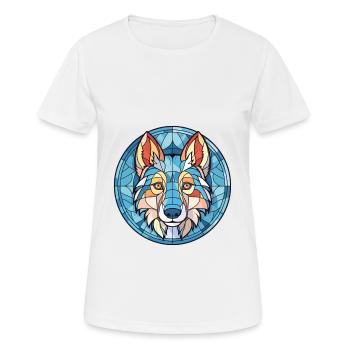 Tchécoslovaque, chien-loup, chien, race, aquarelle colorée - T-shirt respirant Femme - blanc - Devant - AI Model Female 172 dark (172cm)