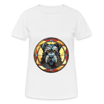 Bouvier Des Ardennes race de chien aquarelle colorée - T-shirt respirant Femme - blanc - Devant - AI Model Female 172 dark (172cm)