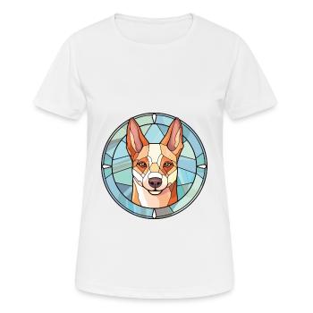 Carolina Dog Breed aquarelle Illustration sur verre - T-shirt respirant Femme - blanc - Devant - AI Model Female 172 dark (172cm)