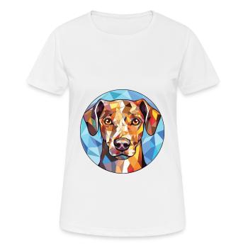 Catahoula Cur chien race aquarelle Illustration - T-shirt respirant Femme - blanc - Devant - AI Model Female 172 dark (172cm)