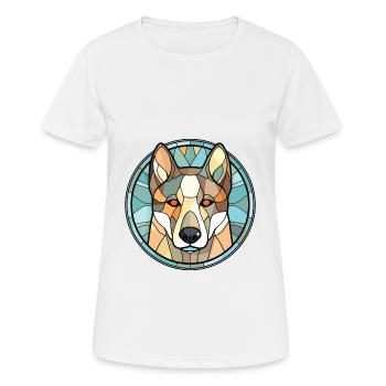 Sibérie orientale Laika chien race aquarelle colorée - T-shirt respirant Femme - blanc - Devant - AI Model Female 172 dark (172cm)