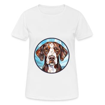 Deutsch Kurzhaar Vorstehhund Rasse Aquarell - Frauen T-Shirt atmungsaktiv - Weiß - Vorne - AI Model Female 172 dark (172cm)