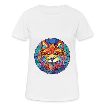 Indischer Spitz Hunderasse Aquarell Illustration - Frauen T-Shirt atmungsaktiv - Weiß - Vorne - AI Model Female 172 dark (172cm)