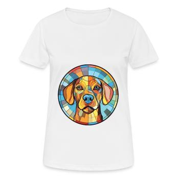 Hamiltonstovare Hunderasse Aquarell Illustration - Frauen T-Shirt atmungsaktiv - Weiß - Vorne - AI Model Female 172 dark (172cm)