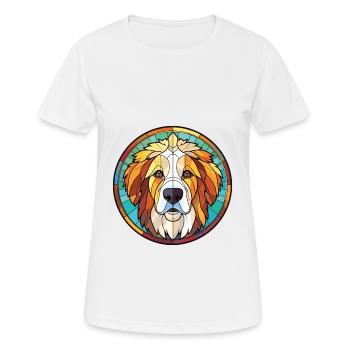 Himalayan Sheepdog Dog Breed Colorful Watercolor - Women's Breathable T-Shirt - white - Front - AI Model Female 172 dark (172cm)
