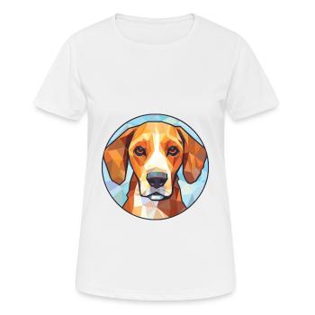 Istrian Coarse Haired Hound Dog Breed Watercolor - Women's Breathable T-Shirt - white - Front - AI Model Female 172 dark (172cm)