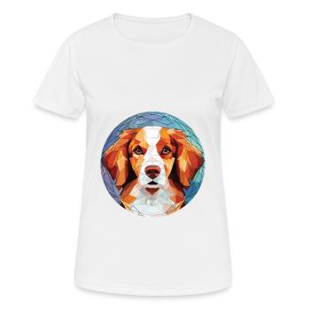 Kooikerhondje chien race aquarelle illustration - T-shirt respirant Femme - blanc - Devant - AI Model Female 172 dark (172cm)