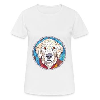 Kuvasz chien race coloré aquarelle illustration - T-shirt respirant Femme - blanc - Devant - AI Model Female 172 dark (172cm)