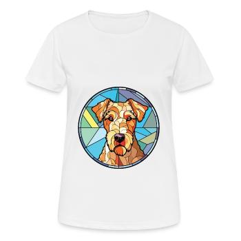 Lakeland Terrier chien race aquarelle Illustration - T-shirt respirant Femme - blanc - Devant - AI Model Female 172 dark (172cm)