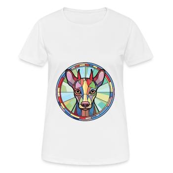 Mexican Hairless Dog Breed Watercolor Illustration - Women's Breathable T-Shirt - white - Front - AI Model Female 172 dark (172cm)
