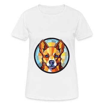 Lancashire Heeler Dog Breed Colorful Watercolor - Women's Breathable T-Shirt - white - Front - AI Model Female 172 dark (172cm)