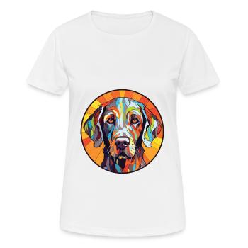 Slowakischer rauhaariger Vorstehhund Aquarell - Frauen T-Shirt atmungsaktiv - Weiß - Vorne - AI Model Female 172 dark (172cm)
