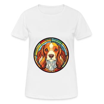 Taigan Dog Breed Colorful Watercolor Illustration - Women's Breathable T-Shirt - white - Front - AI Model Female 172 dark (172cm)