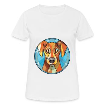 Uruguayen Cimarron Chien Race Coloré Aquarelle - T-shirt respirant Femme - blanc - Devant - AI Model Female 172 dark (172cm)