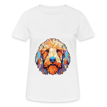 Labradoodle Dog Breed Watercolor Illustration - Women's Breathable T-Shirt - white - Front - AI Model Female 172 dark (172cm)