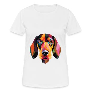 Hygenhund chien courant norvégien race aquarelle - T-shirt respirant Femme - blanc - Devant - AI Model Female 172 dark (172cm)