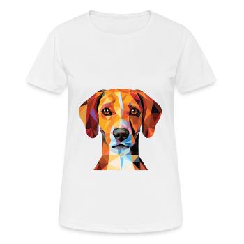 Istrie chien à poil court chien race aquarelle - T-shirt respirant Femme - blanc - Devant - AI Model Female 172 dark (172cm)