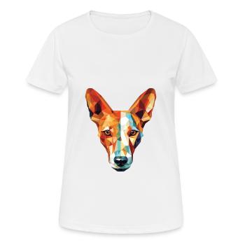 Ibizan Hound Podenco Ibicenco Dog Breed Watercolor - Women's Breathable T-Shirt - white - Front - AI Model Female 172 dark (172cm)