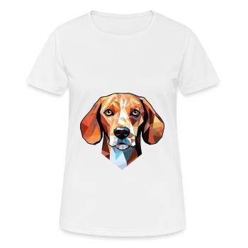 Dog Dog Breed Colorful Watercolor Illustration - Women's Breathable T-Shirt - white - Front - AI Model Female 172 dark (172cm)
