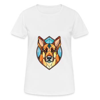 Alabai Shepherd Dog Breed Watercolor Illustration - Women's Breathable T-Shirt - white - Front - AI Model Female 172 dark (172cm)
