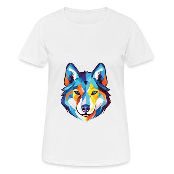 Siberian Husky Hunderasse Aquarell Illustration - Frauen T-Shirt atmungsaktiv - Weiß - Vorne - AI Model Female 172 dark (172cm)