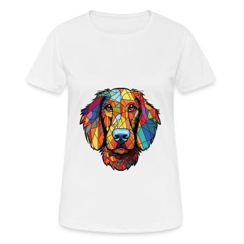 Mallorca Ratter Hunderasse Aquarell Illustration - Frauen T-Shirt atmungsaktiv - Weiß - Vorne - AI Model Female 172 dark (172cm)