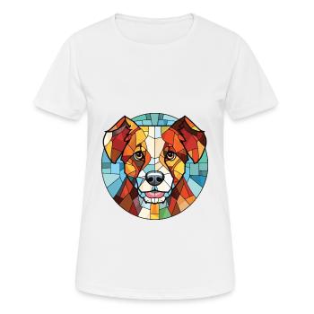 Italienische Volpino-Hunderasse Aquarell-Illustration - Frauen T-Shirt atmungsaktiv - Weiß - Vorne - AI Model Female 172 dark (172cm)