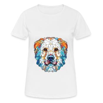 Maremma Sheepdog Dog Breed Watercolor Illustration - Women's Breathable T-Shirt - white - Front - AI Model Female 172 dark (172cm)