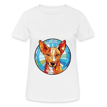 Podenco Canario race chien aquarelle illustration - T-shirt respirant Femme - blanc - Devant - AI Model Female 172 dark (172cm)