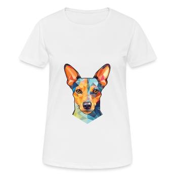 Ratonero Bodeguero Andaluz Hunderasse Aquarell - Frauen T-Shirt atmungsaktiv - Weiß - Vorne - AI Model Female 172 dark (172cm)