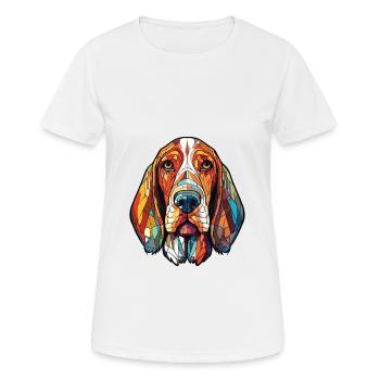Posavaz Hund Rasse Aquarell Illustration - Frauen T-Shirt atmungsaktiv - Weiß - Vorne - AI Model Female 172 dark (172cm)