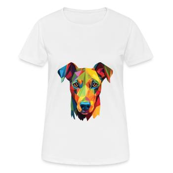 Ratonero Murciano De Huerta Race De Chien Aquarelle - T-shirt respirant Femme - blanc - Devant - AI Model Female 172 dark (172cm)
