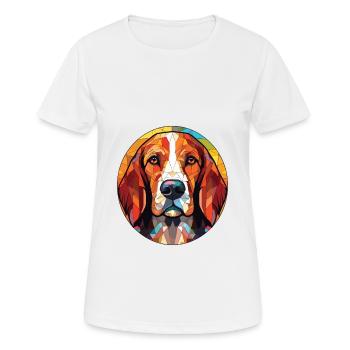Posavac Hund Rasse Aquarell Illustration - Frauen T-Shirt atmungsaktiv - Weiß - Vorne - AI Model Female 172 dark (172cm)