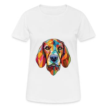 Stephens Cur Scent Hound Dog Breed Watercolor - Women's Breathable T-Shirt - white - Front - AI Model Female 172 dark (172cm)